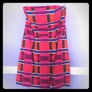 LAST CHANCE Banana republic plaid strapless dress